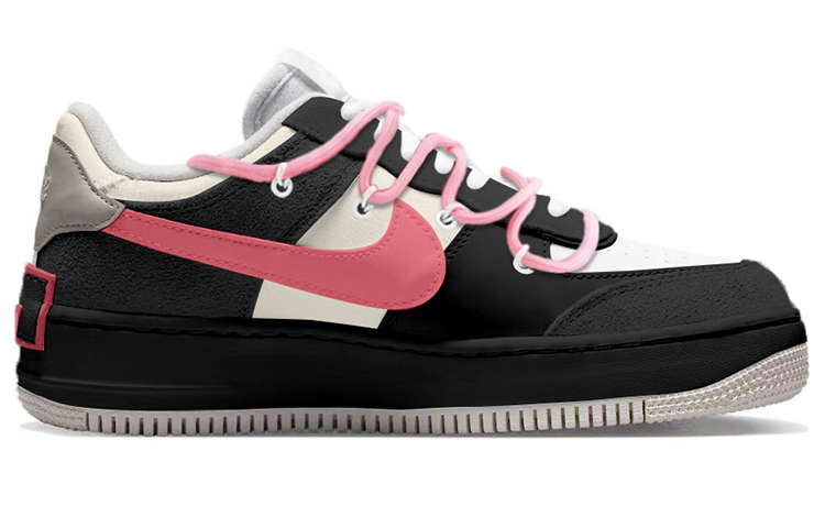 Order (W) 나이키 에어포스 1 로우 섀도우 '핑크블랙' (커스텀) FB7172-111(TeamY-女款甜辣女孩粉黑)