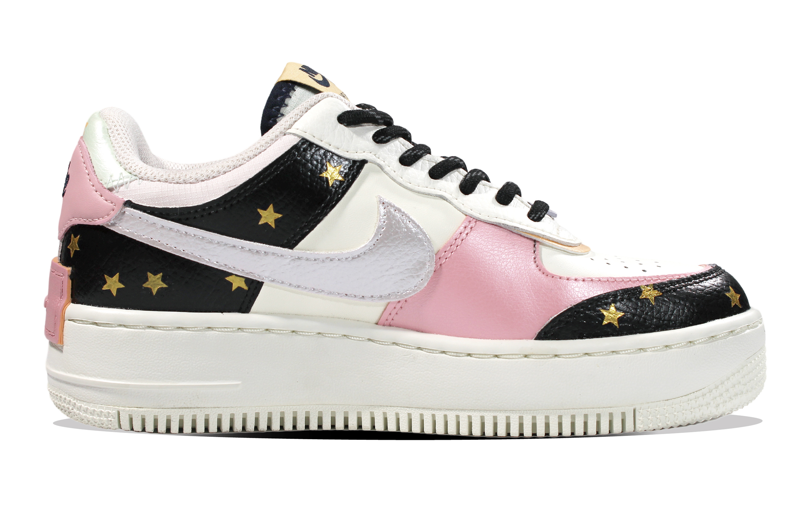 Order (W) 【カスタムシューズ】ナイキ エアフォース1 ロー シャドウ 'ドーパミン ブラック-ピンク' CI0919-111（Team30-多巴胺星球）