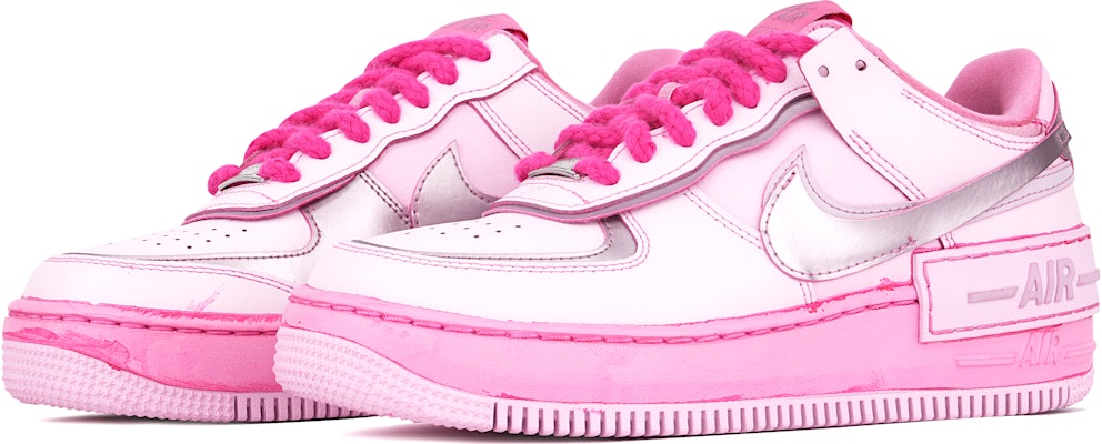 (W) ナイキ AF1 シャドウ Y2K ピンクシルバー (カスタム) CI0919-119(TeamTen-女款Y2K辣妹粉浸染) Lookbook (W) ナイキ AF1 シャドウ Y2K ピンクシルバー (カスタム) CI0919-119(TeamTen-女款Y2K辣妹粉浸染)