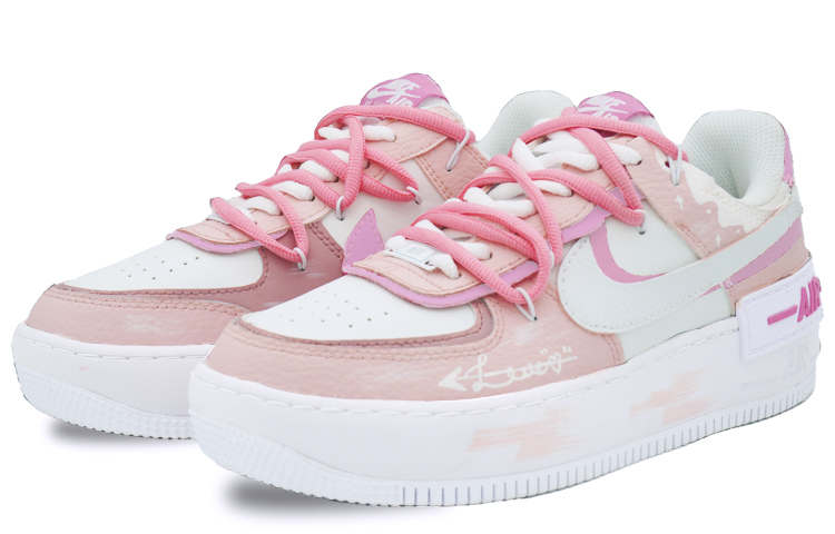 Lookbook (W) [カスタムシューズ] (女性用) Nike Air Force 1 Low Shadow 'デコストラクティッドプディンググラフィティ' CI0919-102(Team77-粉粉布丁)