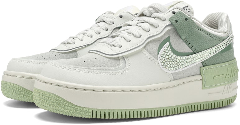 【訂製球鞋】 Nike Air Force 1 Low Shadow 馬卡龍 施華洛世奇水鑽 低筒 板鞋 女款 灰綠 Lookbook 【訂製球鞋】 Nike Air Force 1 Low Shadow 馬卡龍 施華洛世奇水鑽 低筒 板鞋 女款 灰綠