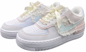 (W) ナイキ AF1 シャドウ 白ピンク (カスタム) CI0919-117(Team44-空军小香风) Lookbook (W) ナイキ AF1 シャドウ 白ピンク (カスタム) CI0919-117(Team44-空军小香风)