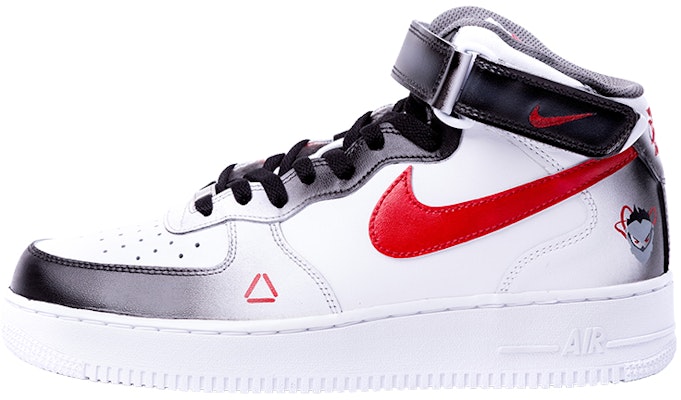 【定制球鞋】Nike Air Force 1 Mid 07 空军一号 暗黑守望者 GenJi 中筒 板鞋 女款 白紅黑 Buy 【定制球鞋】Nike Air Force 1 Mid 07 空军一号 暗黑守望者 GenJi 中筒 板鞋 女款 白紅黑