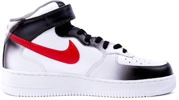 【定制球鞋】Nike Air Force 1 Mid 07 空军一号 暗黑守望者 GenJi 中筒 板鞋 女款 白紅黑 Order 【定制球鞋】Nike Air Force 1 Mid 07 空军一号 暗黑守望者 GenJi 中筒 板鞋 女款 白紅黑