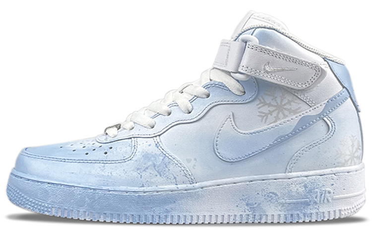 Buy (W) [定制鞋款] Nike 空军 1 中帮 '07 '冰雪渐变' DD9625-100(TeamTwo-冰雪奇缘S-BOX)