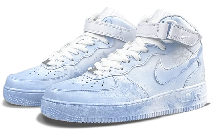 Lookbook (W) [定制鞋款] Nike 空军 1 中帮 '07 '冰雪渐变' DD9625-100(TeamTwo-冰雪奇缘S-BOX)
