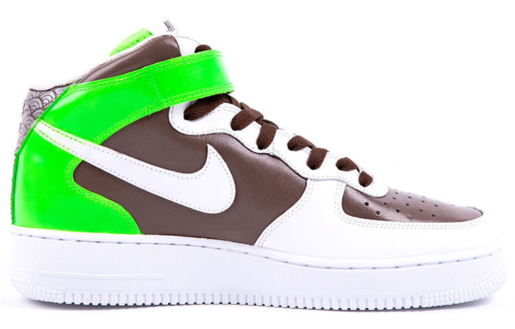 Lookbook (W) Zapatillas Nike Air Force 1 Mid 'Genji Ninja Blanco Marrón Verde' DD9625-100(TeamNine-genji)