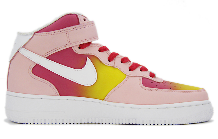 Lookbook (W) [Sepatu Kustom] Nike Air Force 1 Mid 'Wing Pink Gradient' DD9625-100（TEAM110-爱即将融SBOX）