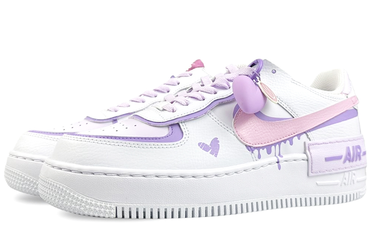 Shop (W) [Kasut Tersuai] Nike Air Force 1 Shadow 'Taro Bubble Mutiara Merah Jambu' CI0919-102(Team40-芋泥波波S-BOX)