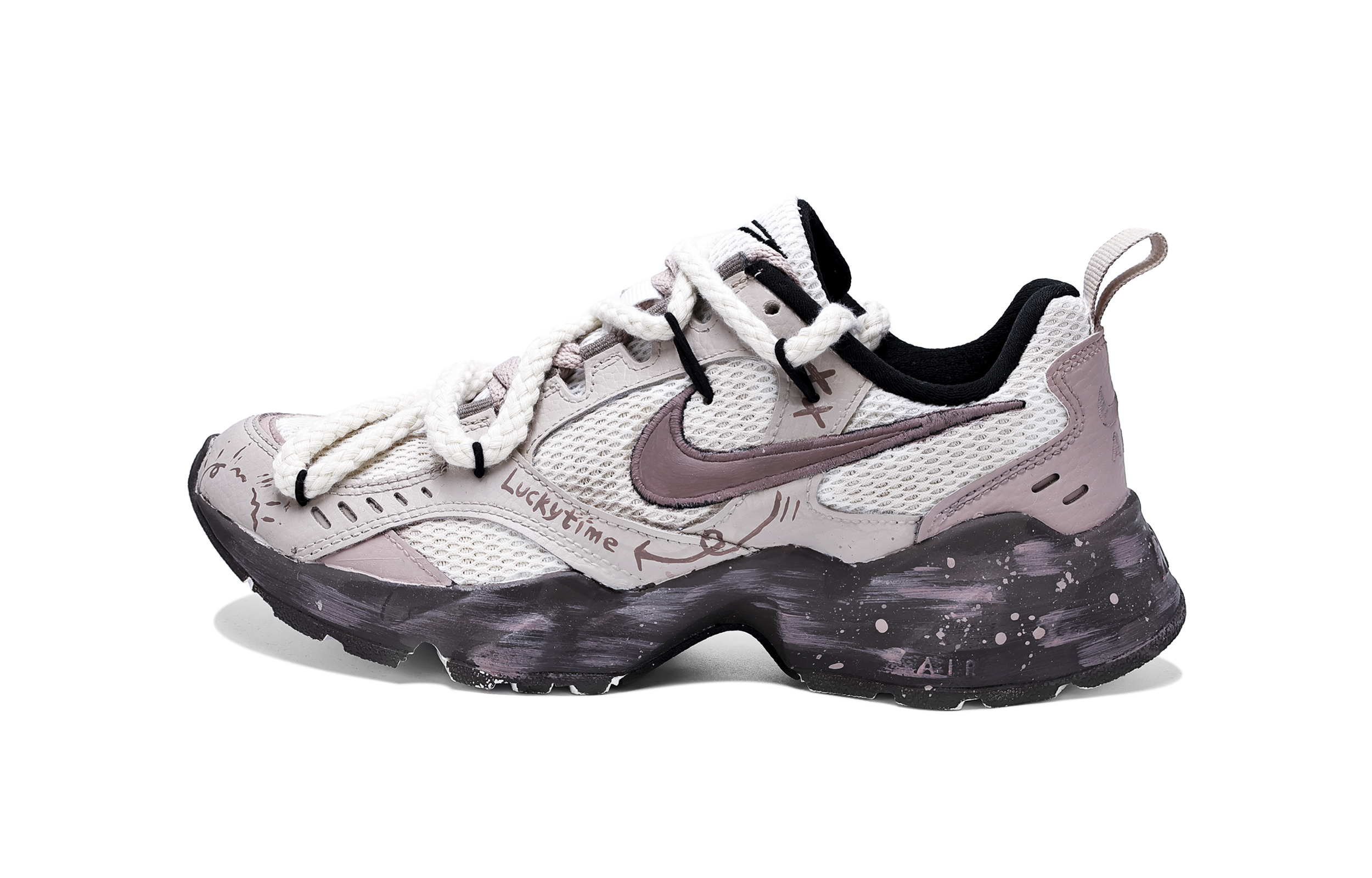 Order 【客製球鞋】Nike Air Heights 心動返航 織物 精緻 減震防滑耐磨 低筒 生活休閒鞋 女款 玫瑰棕