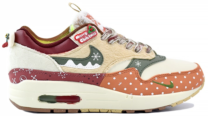 【客製化球鞋】Nike Air Max 1 prm"最佳朋友"生日願望 聖誕歡樂 雪花 低筒 生活休閒鞋 女款 紅卡其 Shop 【客製化球鞋】Nike Air Max 1 prm"最佳朋友"生日願望 聖誕歡樂 雪花 低筒 生活休閒鞋 女款 紅卡其