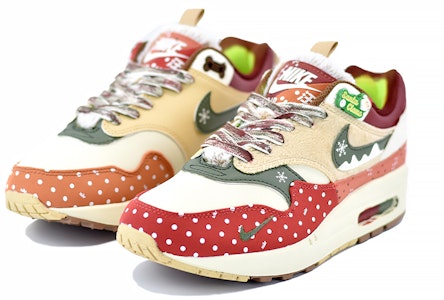 【客製化球鞋】Nike Air Max 1 prm"最佳朋友"生日願望 聖誕歡樂 雪花 低筒 生活休閒鞋 女款 紅卡其 Purchase 【客製化球鞋】Nike Air Max 1 prm"最佳朋友"生日願望 聖誕歡樂 雪花 低筒 生活休閒鞋 女款 紅卡其