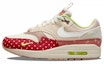 Cheap 【客製化球鞋】Nike Air Max 1 prm"最佳朋友"生日願望 聖誕歡樂 雪花 低筒 生活休閒鞋 女款 紅卡其