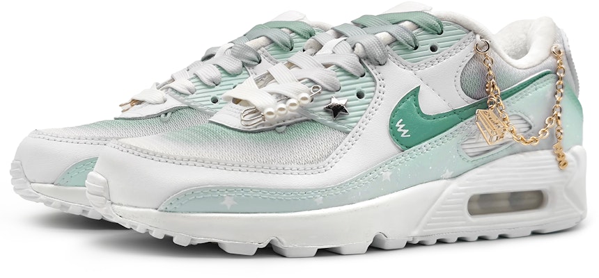 (W) 【カスタムシューズ】(女性用) ナイキ エア マックス 90 'グリーン スターダスト' DH0569-100(Team16-绿色星辰女款) Lookbook (W) 【カスタムシューズ】(女性用) ナイキ エア マックス 90 'グリーン スターダスト' DH0569-100(Team16-绿色星辰女款)