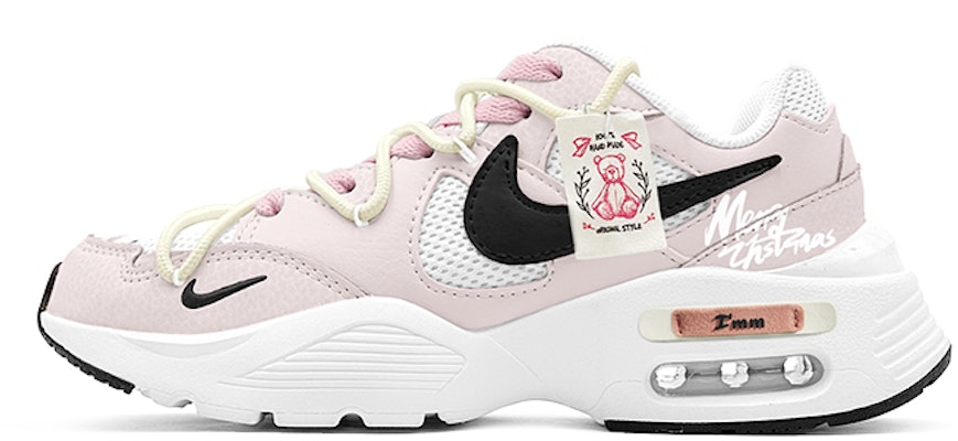 【定製球鞋】Nike Air Max Fusion 學院風 潮酷變色 小熊布標 塗鴉 織物 鞋盒 減震防滑耐磨 低筒 生活休閒鞋 女款 粉 Order 【定製球鞋】Nike Air Max Fusion 學院風 潮酷變色 小熊布標 塗鴉 織物 鞋盒 減震防滑耐磨 低筒 生活休閒鞋 女款 粉
