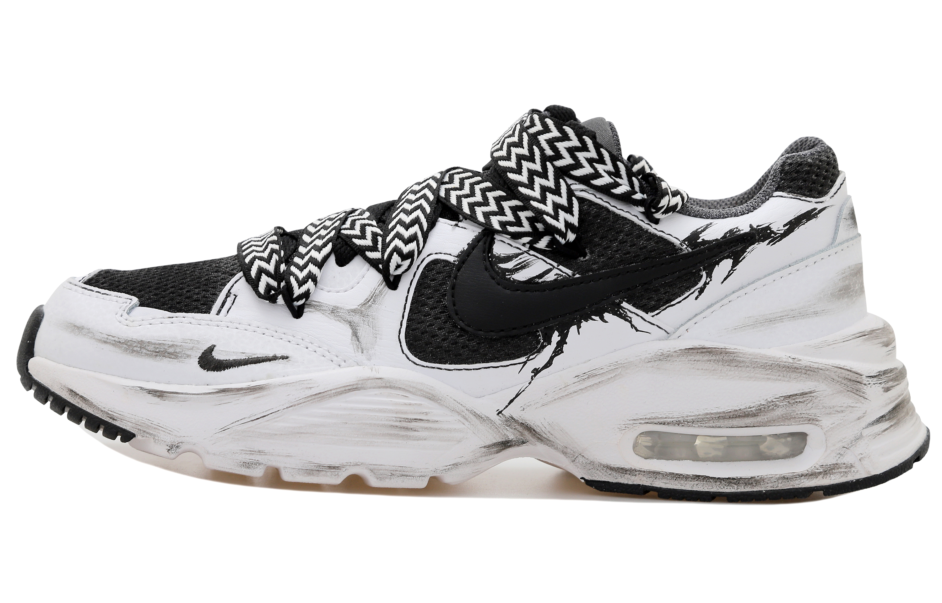 Buy (W) [定制鞋款] 耐克Air Max Fusion '黑白熊猫' CJ1671-100(Team拾玖-黑白毒液）