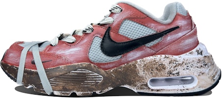 【客製球鞋】機械魔靈 血腥瑪麗 Nike Air Max Fusion 潮流 做舊 廢土風 減震耐磨 低筒 跑步鞋 女款 暗紅色 Order 【客製球鞋】機械魔靈 血腥瑪麗 Nike Air Max Fusion 潮流 做舊 廢土風 減震耐磨 低筒 跑步鞋 女款 暗紅色