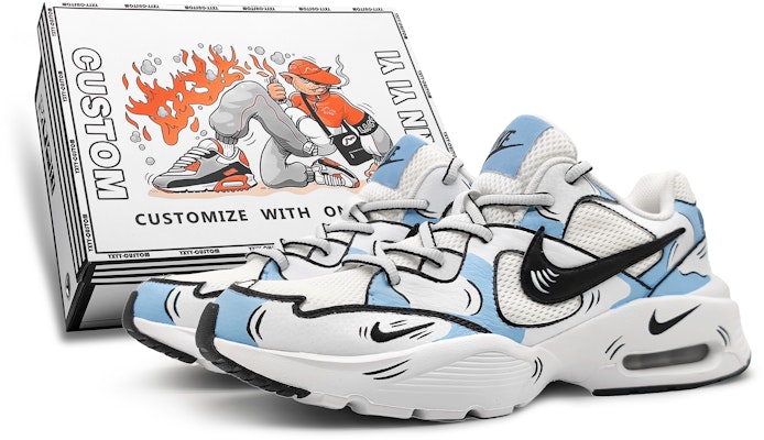 【訂製球鞋】 Nike Air Max Fusion 壹心製造 未來次元 二次元 特別禮盒 線條解構 輪廓 低筒 生活休閒鞋 女款 藍白 Buy 【訂製球鞋】 Nike Air Max Fusion 壹心製造 未來次元 二次元 特別禮盒 線條解構 輪廓 低筒 生活休閒鞋 女款 藍白