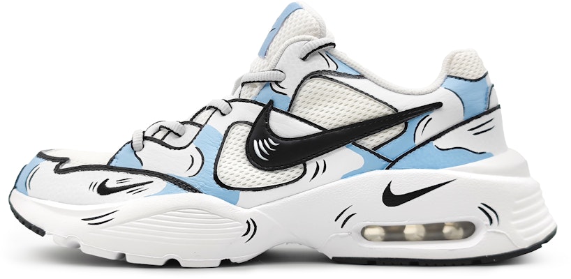 【訂製球鞋】 Nike Air Max Fusion 壹心製造 未來次元 二次元 特別禮盒 線條解構 輪廓 低筒 生活休閒鞋 女款 藍白 Order 【訂製球鞋】 Nike Air Max Fusion 壹心製造 未來次元 二次元 特別禮盒 線條解構 輪廓 低筒 生活休閒鞋 女款 藍白