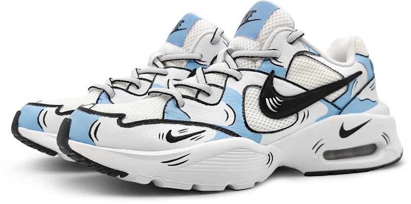 【訂製球鞋】 Nike Air Max Fusion 壹心製造 未來次元 二次元 特別禮盒 線條解構 輪廓 低筒 生活休閒鞋 女款 藍白 Shop 【訂製球鞋】 Nike Air Max Fusion 壹心製造 未來次元 二次元 特別禮盒 線條解構 輪廓 低筒 生活休閒鞋 女款 藍白