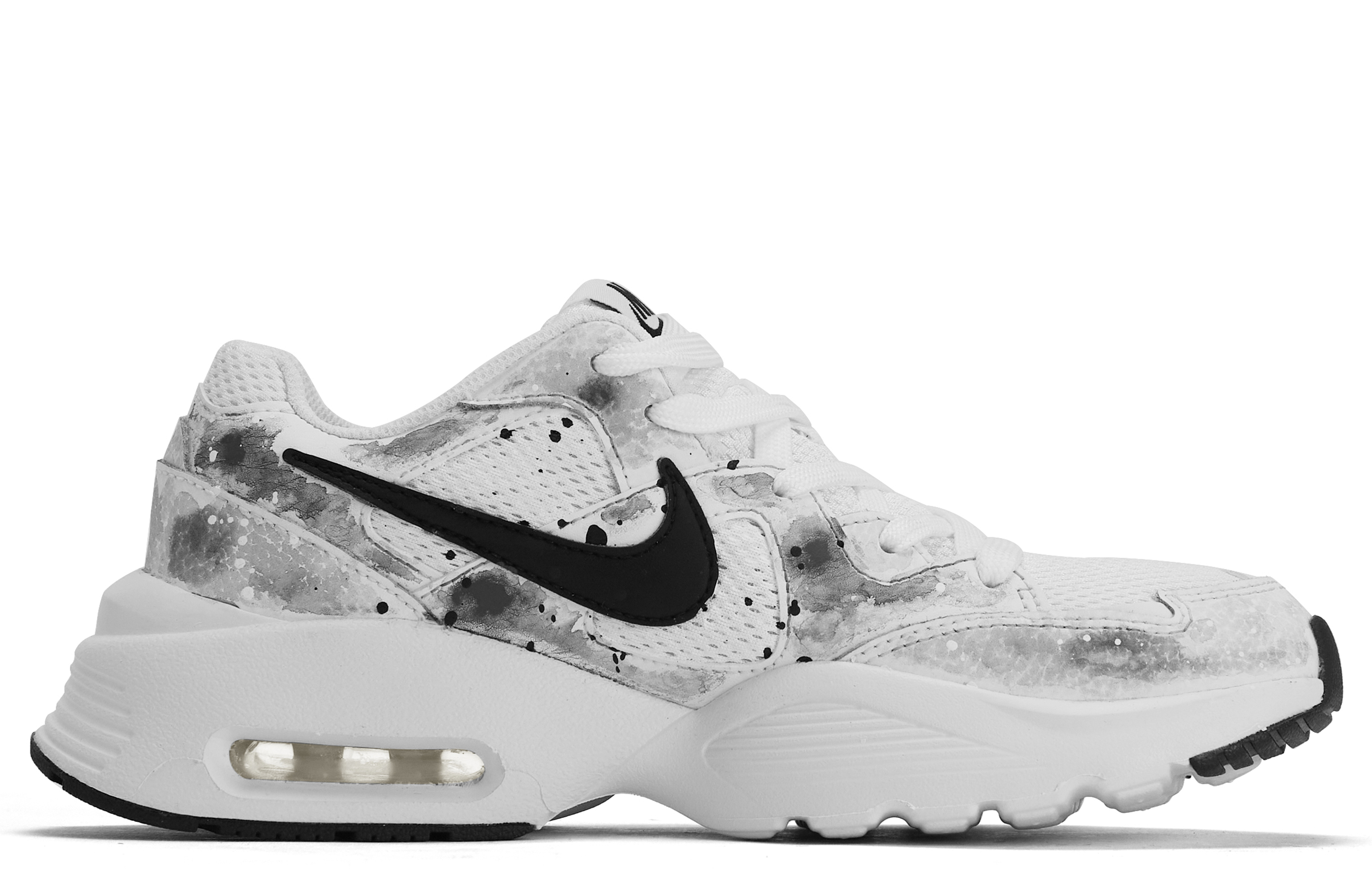 Lookbook 【訂製球鞋】 Nike Air Max Fusion 達文西訂製 禮盒 滴水成墨 浸染 塗鴉 國風 水墨 簡約 百搭 輕便 低筒 生活休閒鞋 女款 灰白黑