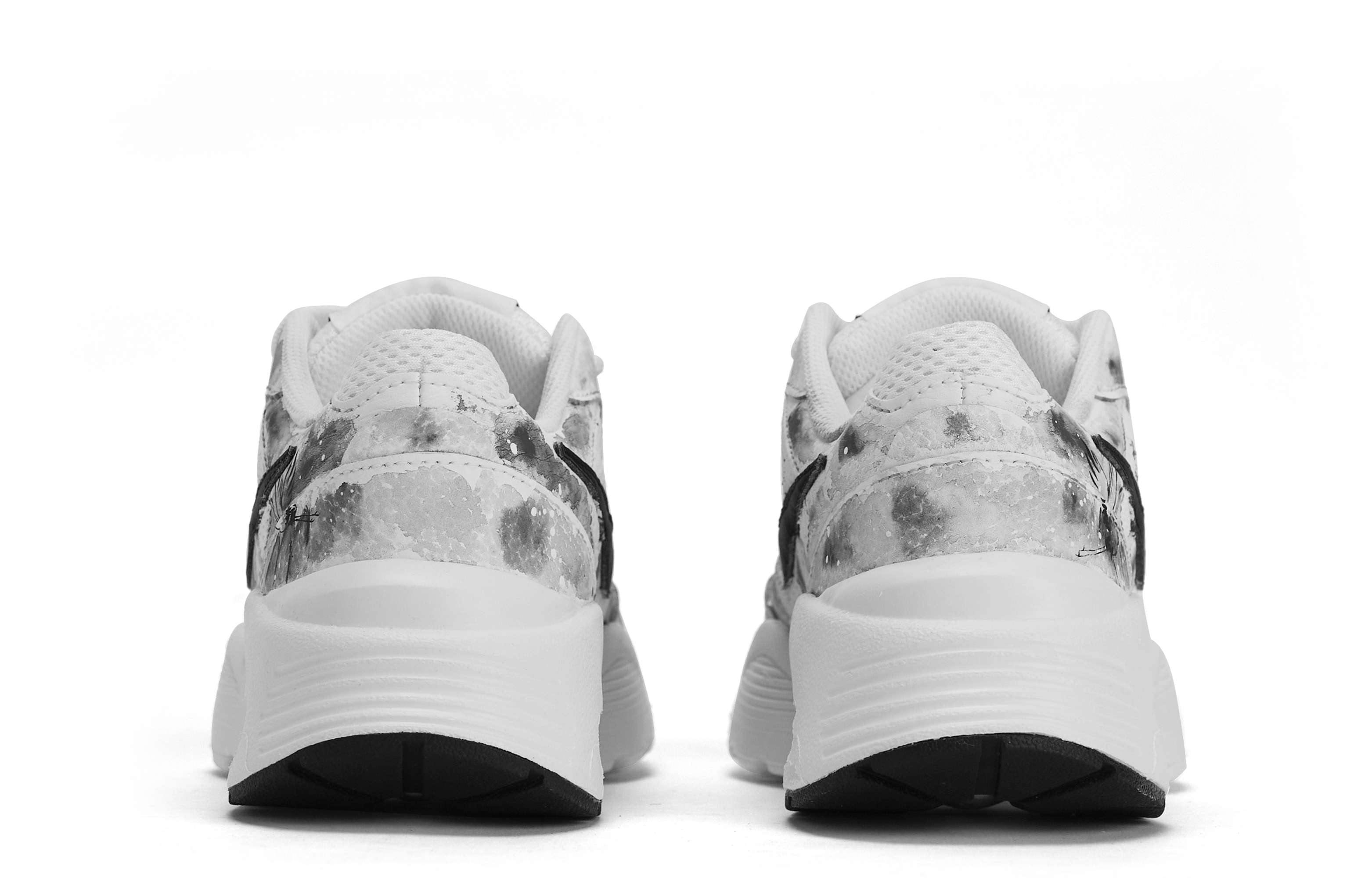 Purchase 【訂製球鞋】 Nike Air Max Fusion 達文西訂製 禮盒 滴水成墨 浸染 塗鴉 國風 水墨 簡約 百搭 輕便 低筒 生活休閒鞋 女款 灰白黑