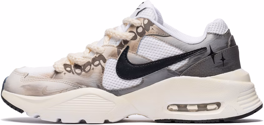 【訂製球鞋】 Nike Air Max Fusion 美拉德搭配 塗鴉摩卡 老化中底 低筒 生活休閒鞋 女款 黑棕 Order 【訂製球鞋】 Nike Air Max Fusion 美拉德搭配 塗鴉摩卡 老化中底 低筒 生活休閒鞋 女款 黑棕