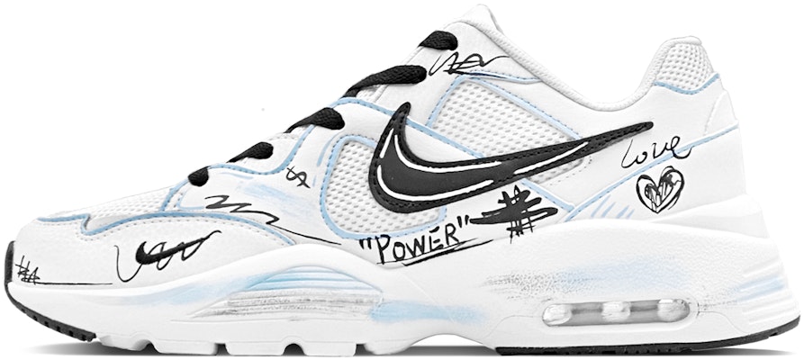 (W) 나이키 에어맥스 퓨전 '그라피티 블루-화이트' (커스텀) CJ1671-100(Team88-黑色涂鸦S-BOX) Order (W) 나이키 에어맥스 퓨전 '그라피티 블루-화이트' (커스텀) CJ1671-100(Team88-黑色涂鸦S-BOX)