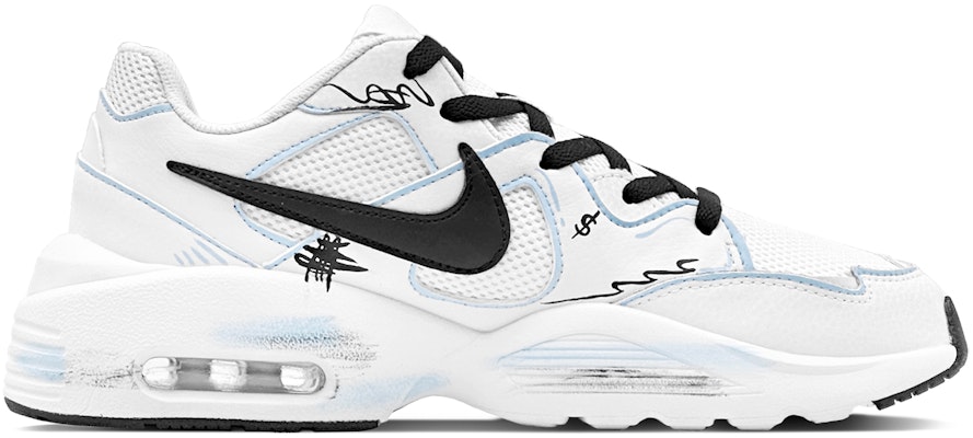 (W) 나이키 에어맥스 퓨전 '그라피티 블루-화이트' (커스텀) CJ1671-100(Team88-黑色涂鸦S-BOX) Lookbook (W) 나이키 에어맥스 퓨전 '그라피티 블루-화이트' (커스텀) CJ1671-100(Team88-黑色涂鸦S-BOX)