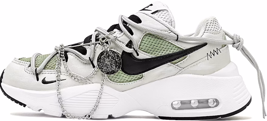 【定製球鞋】Nike Air Max Fusion 秋冬穿搭 灰綠復古改色 解構設計 月球掛飾 特殊鞋盒 低筒 跑步鞋 女款 綠 Order 【定製球鞋】Nike Air Max Fusion 秋冬穿搭 灰綠復古改色 解構設計 月球掛飾 特殊鞋盒 低筒 跑步鞋 女款 綠