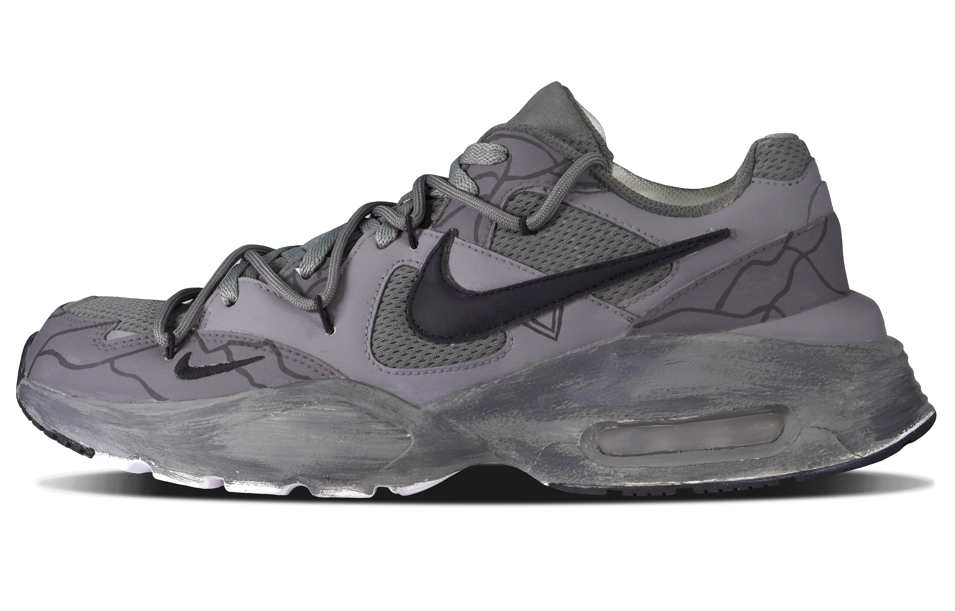 [Custom Shoes] (Women) Nike Air Max Fusion 'Grey Purple Jungle Rain' CJ1671-100-466104