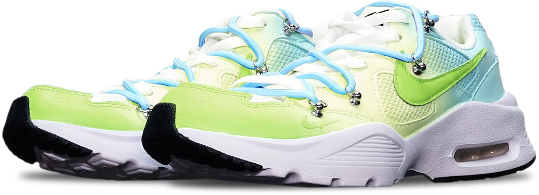 【定製球鞋】 Nike Air Max Fusion 氣墊 耐磨 馬卡龍 三色漸變 解構雙鞋帶 低筒 跑步鞋 女款 綠黃藍 Lookbook 【定製球鞋】 Nike Air Max Fusion 氣墊 耐磨 馬卡龍 三色漸變 解構雙鞋帶 低筒 跑步鞋 女款 綠黃藍