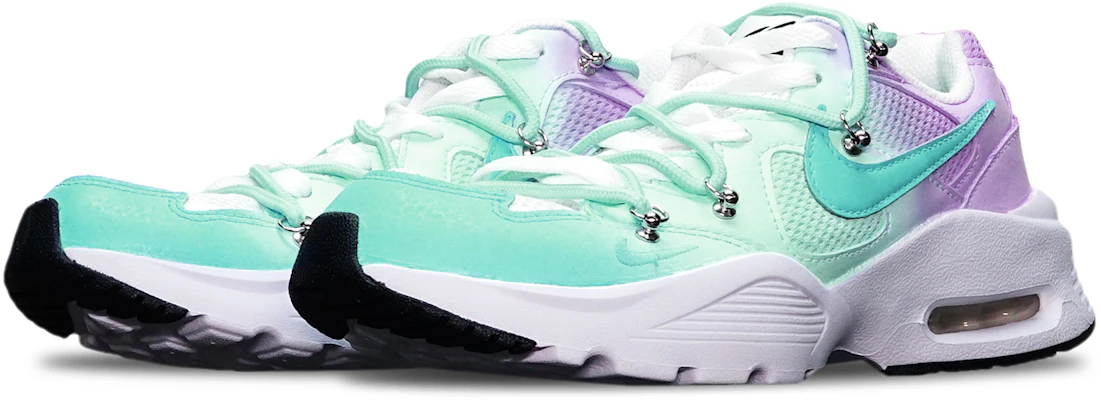 【訂製球鞋】 Nike Air Max Fusion 氣墊 耐磨 馬卡龍 三色漸變 解構雙鞋帶 低筒 跑步鞋 女款 藍紫 Lookbook 【訂製球鞋】 Nike Air Max Fusion 氣墊 耐磨 馬卡龍 三色漸變 解構雙鞋帶 低筒 跑步鞋 女款 藍紫