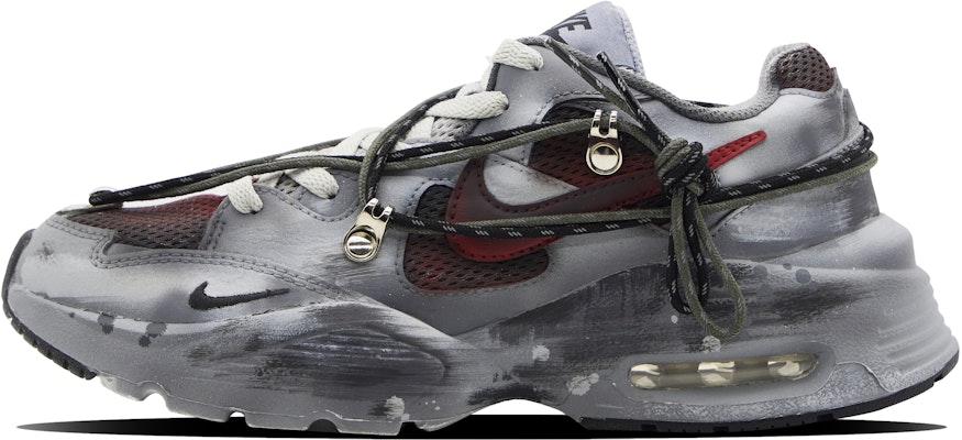 【定製球鞋】Nike Air Max Fusion 先鋒荒野風 破壞 科幻未來 遺址光影 戰損 低筒 生活休閒鞋 女款 灰紅 Buy 【定製球鞋】Nike Air Max Fusion 先鋒荒野風 破壞 科幻未來 遺址光影 戰損 低筒 生活休閒鞋 女款 灰紅