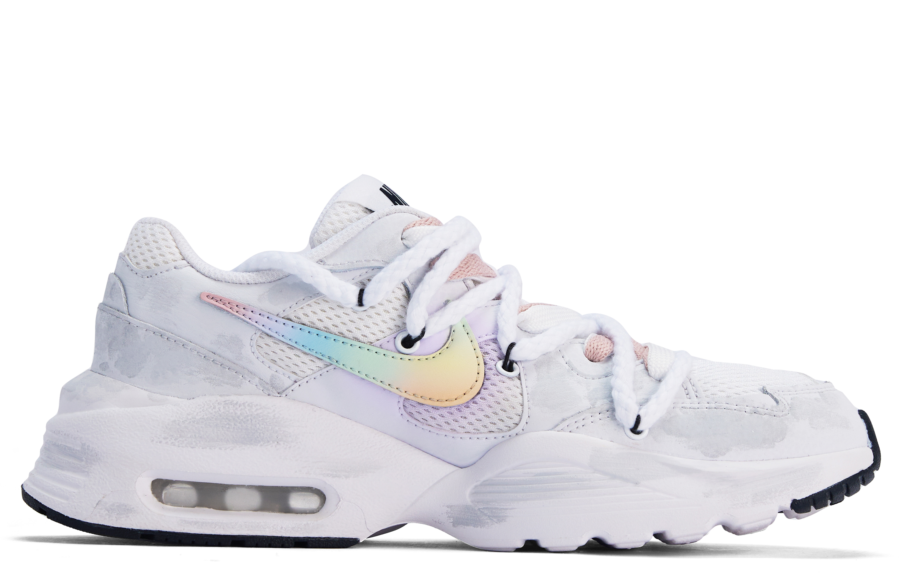 Lookbook (W) 나이키 에어맥스 퓨전 '무지개 별 회색 보라' (커스텀) CJ1671-100(TeamM-女款彩虹星-BOX)