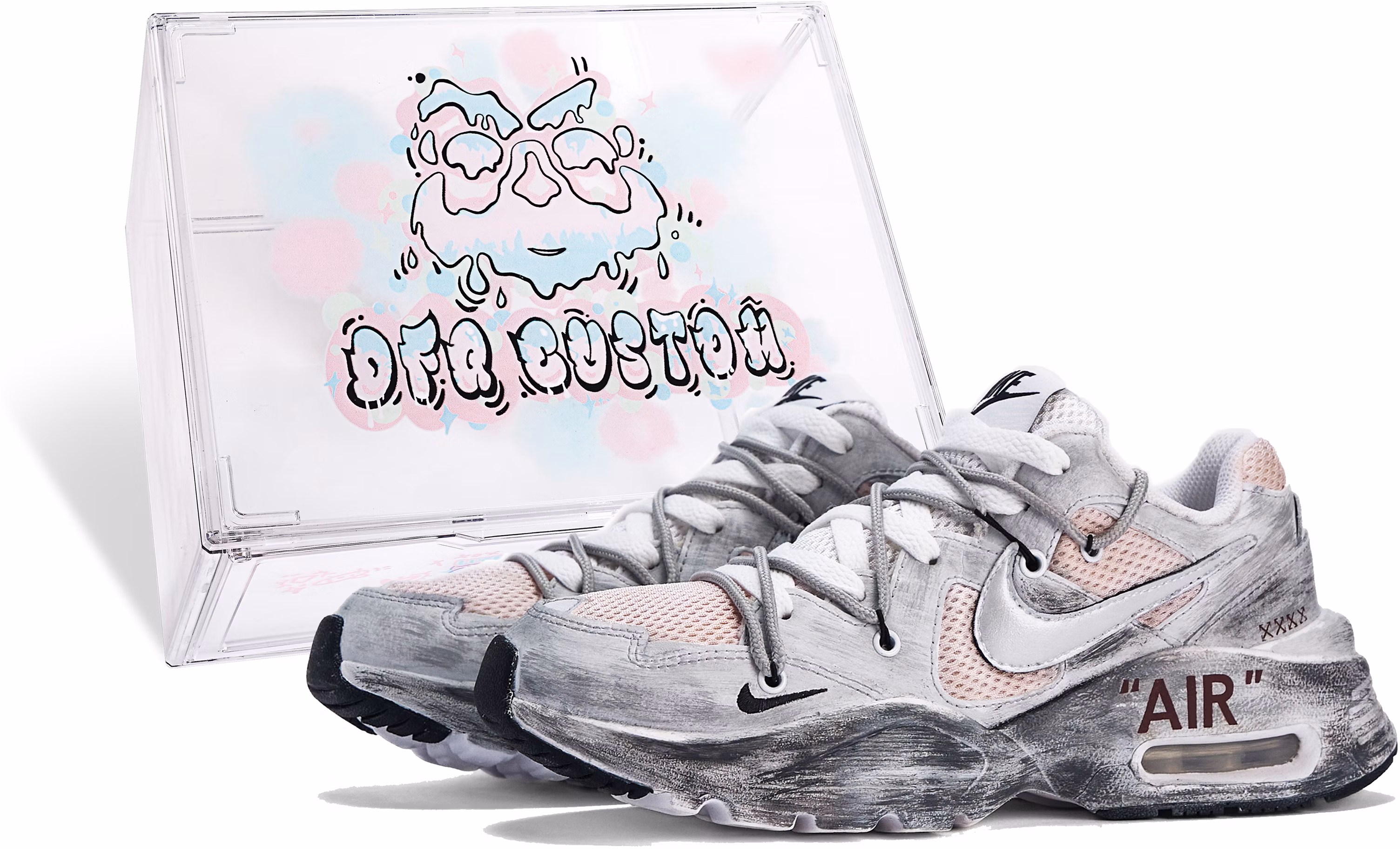 custom-shoes-women-nike-air-max-fusion-silver-pink-graffiti