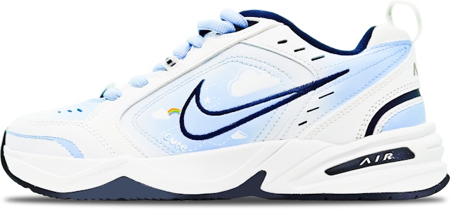 【自訂球鞋】Nike Air Monarch 4 合成革人造皮皮革 碧藍雲朵 復古百搭 可愛少女風 呆萌 防滑耐磨增高 低筒 老爹鞋 女款 藍白 Buy 【自訂球鞋】Nike Air Monarch 4 合成革人造皮皮革 碧藍雲朵 復古百搭 可愛少女風 呆萌 防滑耐磨增高 低筒 老爹鞋 女款 藍白