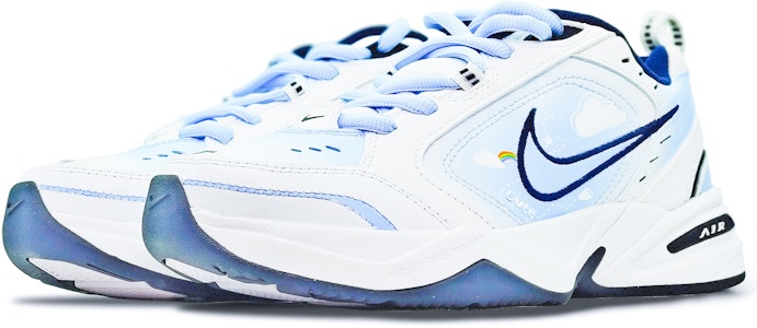 【自訂球鞋】Nike Air Monarch 4 合成革人造皮皮革 碧藍雲朵 復古百搭 可愛少女風 呆萌 防滑耐磨增高 低筒 老爹鞋 女款 藍白 Shop 【自訂球鞋】Nike Air Monarch 4 合成革人造皮皮革 碧藍雲朵 復古百搭 可愛少女風 呆萌 防滑耐磨增高 低筒 老爹鞋 女款 藍白