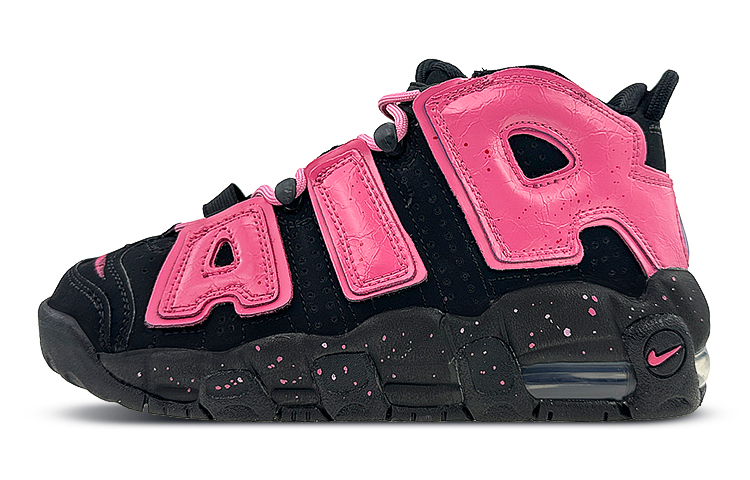 [Custom Shoes] (W) Nike Air More Uptempo 'Dragon Fruit Black Red'