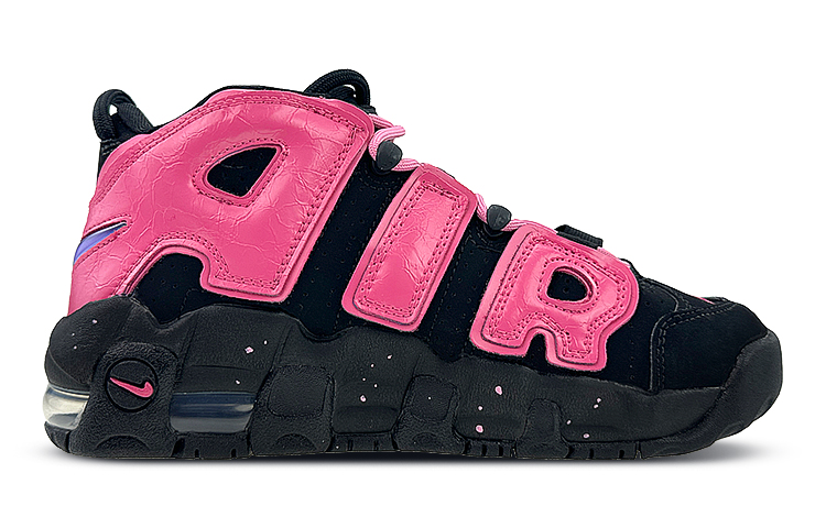 [Custom Shoes] (W) Nike Air More Uptempo 'Dragon Fruit Black Red' 圖 2