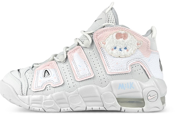 【訂製球鞋】 Nike Air More Uptempo 粉羊羊 馬卡龍 防滑耐磨 中筒 籃球鞋 女款 白灰粉 Buy 【訂製球鞋】 Nike Air More Uptempo 粉羊羊 馬卡龍 防滑耐磨 中筒 籃球鞋 女款 白灰粉