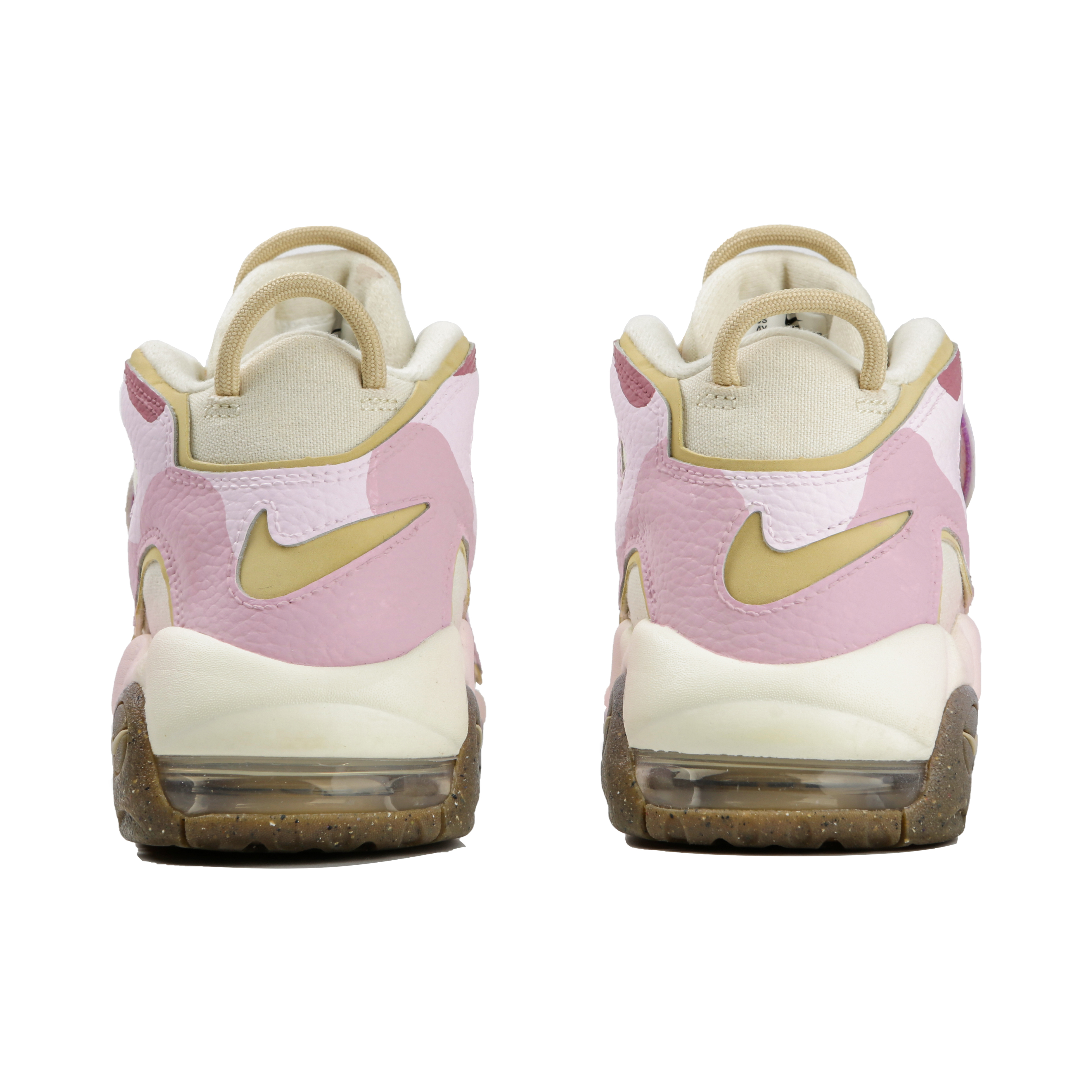 Shop 【定制球鞋】Nike Air More Uptempo 草莓牛奶冰 童心未泯 清新 甜妹 中幫 復古籃球鞋 女款 米粉