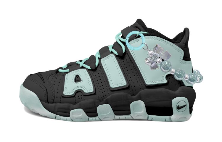 [Custom Shoes] (W) Nike Air More Uptempo 'Tiffany Green Bow Pearl'