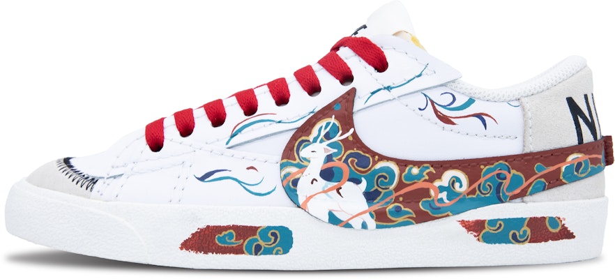 (W) 나이키 블레이저 로우 77 점보 '사슴 수묵화' (레드/화이트) DQ1470-101(Team43-女款九色鹿) Buy (W) 나이키 블레이저 로우 77 점보 '사슴 수묵화' (레드/화이트) DQ1470-101(Team43-女款九色鹿)