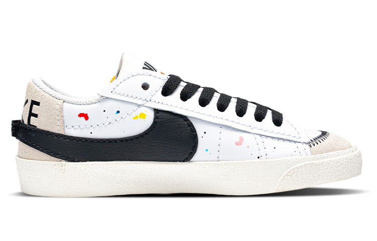 Order 【定製球鞋】 Nike Blazer Low 77 Jumbo 塗鴉潑墨 復古休閒 低筒 板鞋 女款 黑白灰