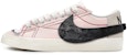 (W) 나이키 블레이저 로우 77 점보 '핑크 브라운 패치워크' (Custom Shoes) DQ1470-101(Team16-女款极简拼接粉)