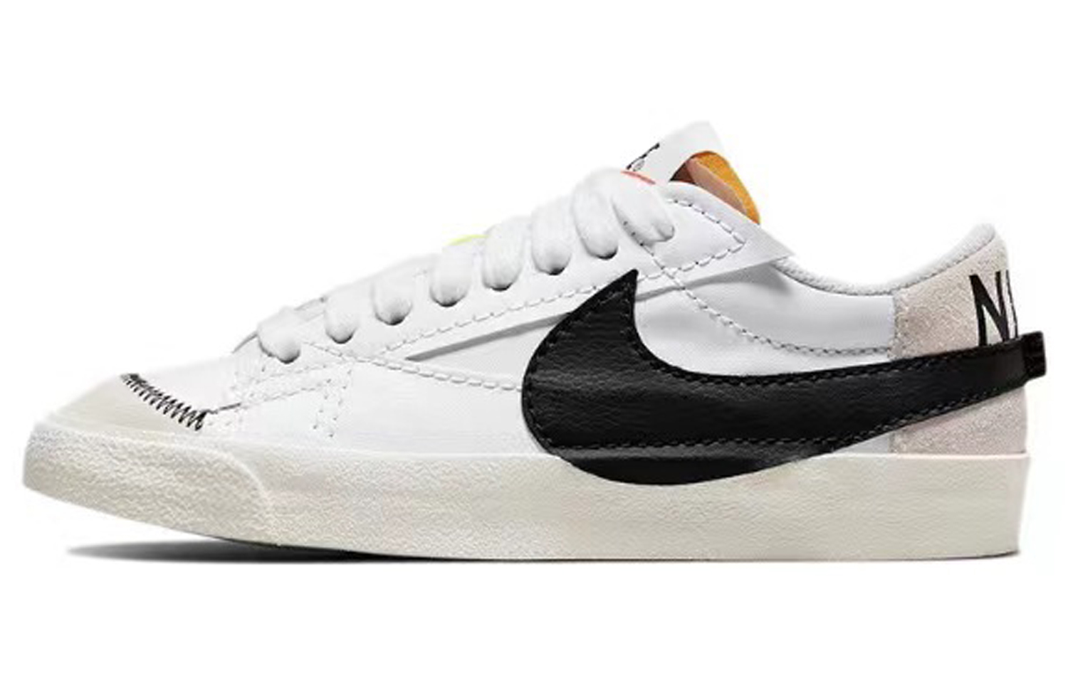 Sizing 【定制球鞋】 Nike Blazer Low 77 Jumbo 泼墨 涂鸦兔子 低筒 板鞋 女款 白黑綠