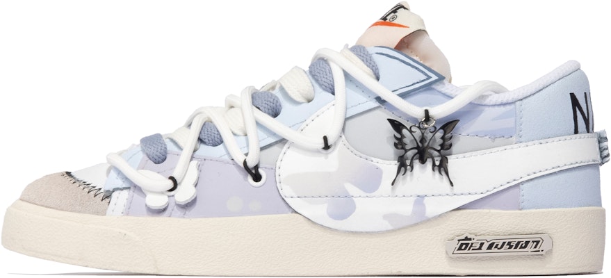 【訂製球鞋】Nike Blazer Low '77 Jumbo 特殊鞋盒 破繭 蝴蝶 簡約 低筒 板鞋 女款 米白藍紫 Buy 【訂製球鞋】Nike Blazer Low '77 Jumbo 特殊鞋盒 破繭 蝴蝶 簡約 低筒 板鞋 女款 米白藍紫