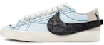 Buy 【客製球鞋】Nike Blazer Low 77 Jumbo 極簡拼接 雕花皮勾 浮雕 皮貼 低筒 板鞋 女款 藍棕
