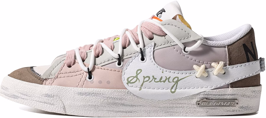 【客製化運動鞋】Nike Blazer Low '77 Jumbo 特殊鞋盒 春日序 穿孔 簡約 低筒 板鞋 女款 灰棕白 Buy 【客製化運動鞋】Nike Blazer Low '77 Jumbo 特殊鞋盒 春日序 穿孔 簡約 低筒 板鞋 女款 灰棕白